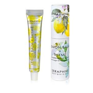 New Full Size Seraphine Botanicals Lemon Balm + Thyme - Nourishing Lip Scrub